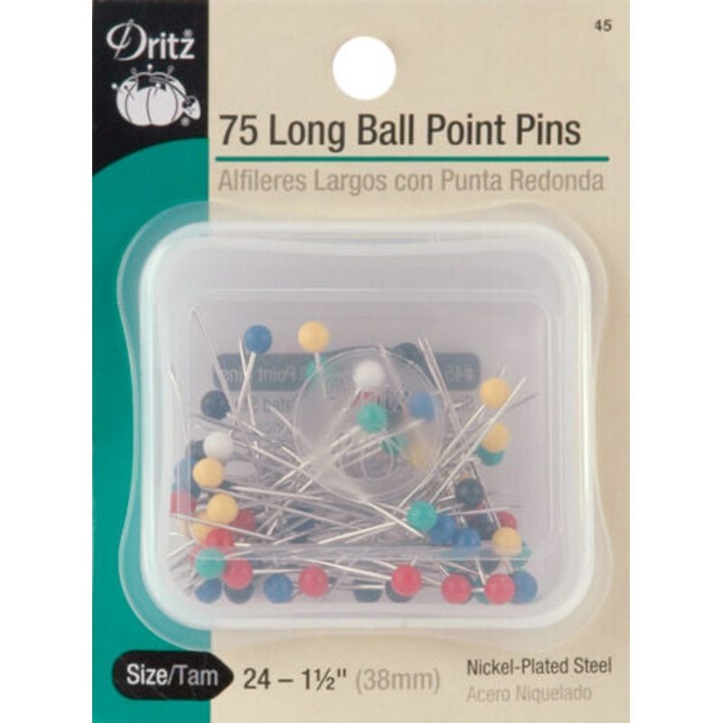 Long Ball Point Pins - Size 24 - 1 1/2