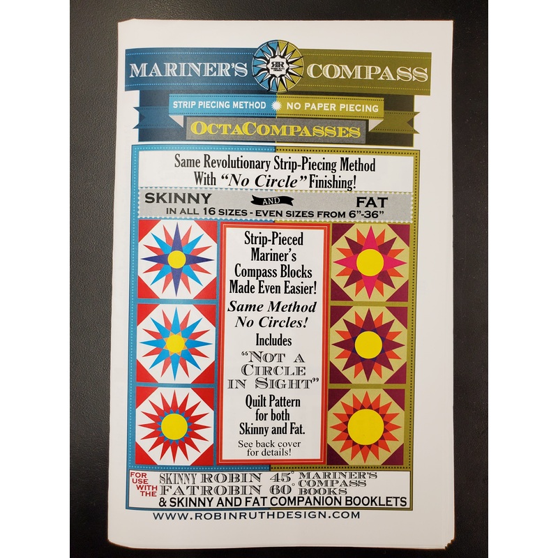 Robin 60 and 45 degree Mariner's Compass OctaCompasses QuiltPattern - Robin Ruth Design -