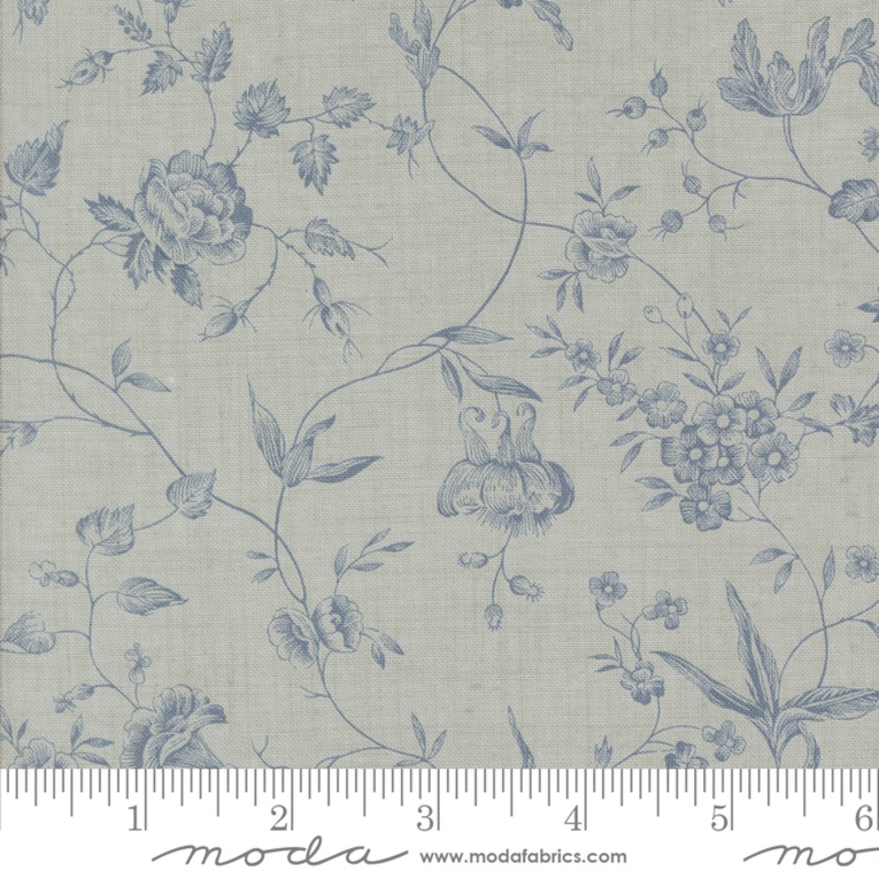 Sacre Bleu - Pivoine Florals Vines - Ciel Blue