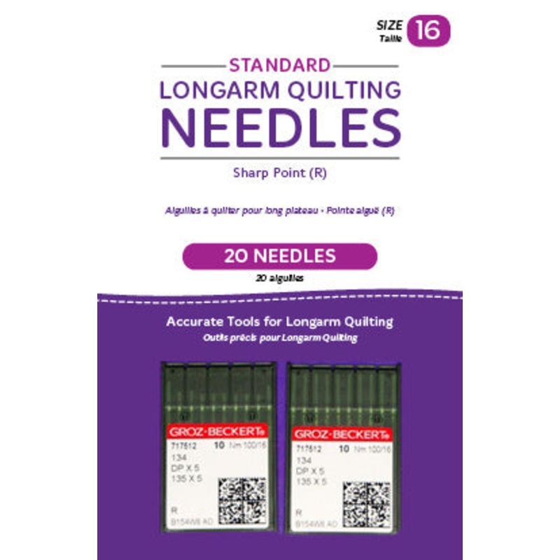 Standard Longarm Machine Needles - Sharp Point - Size 16