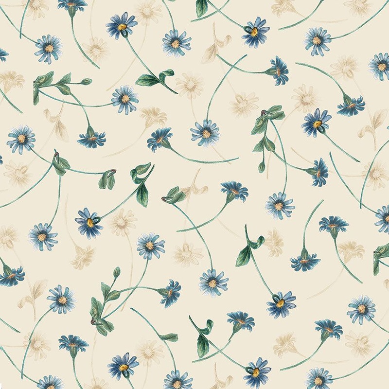 Dragonfly Garden - Small Falling Vintage Flowers