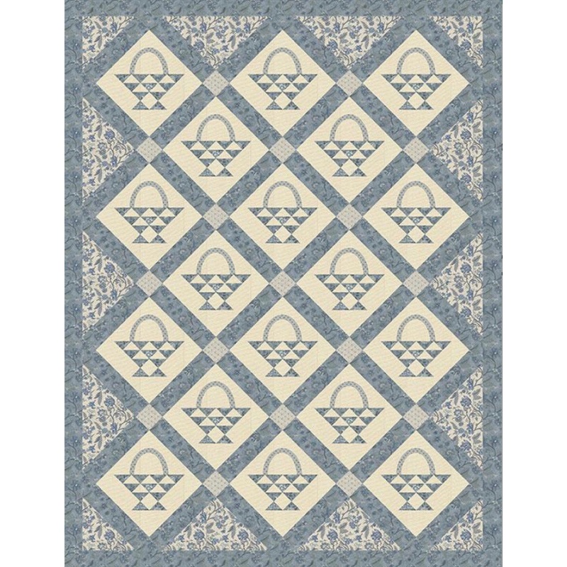 Quilt Pattern - Panier de Fleurs - 77.5 x 101.25