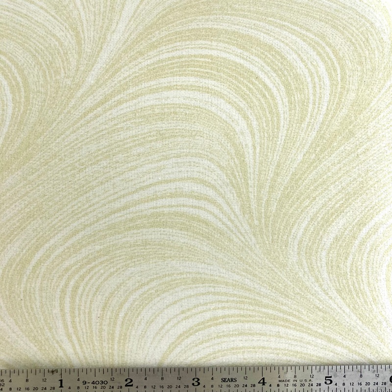 Wave Texture 108 Flannel Backing - Cream