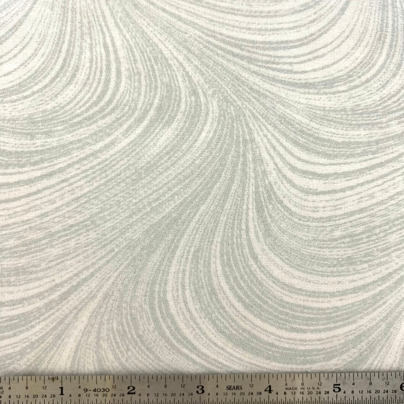 Wave Texture 108 Flannel Backing - White
