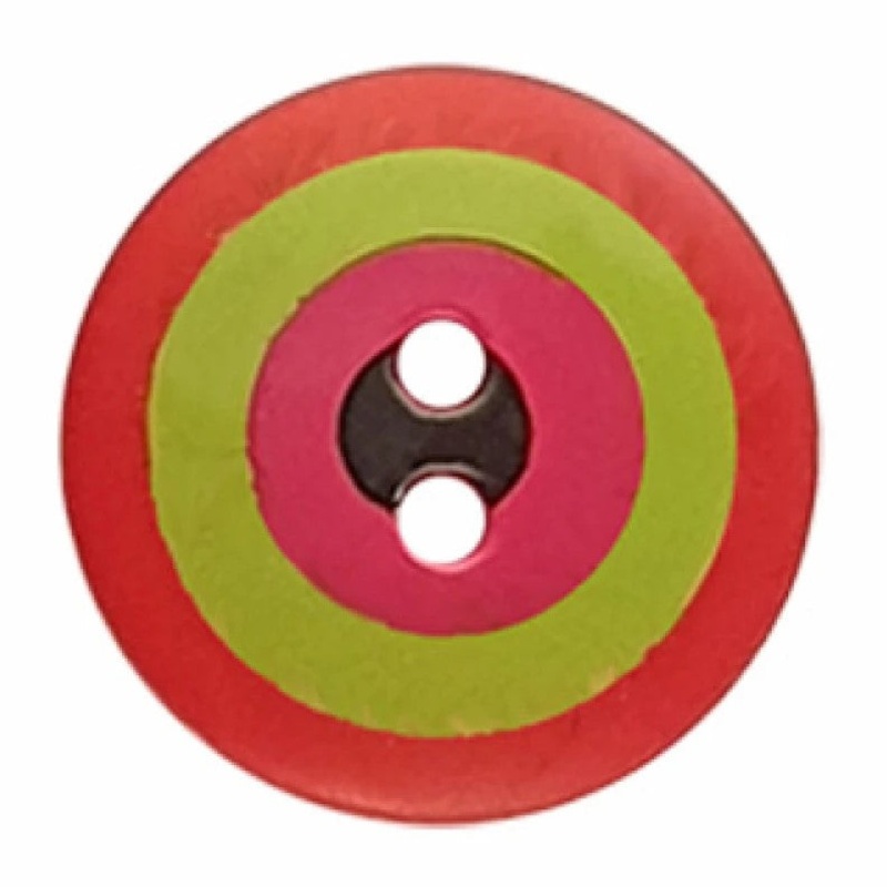 3/4 (20mm) Buttons - Target - Red