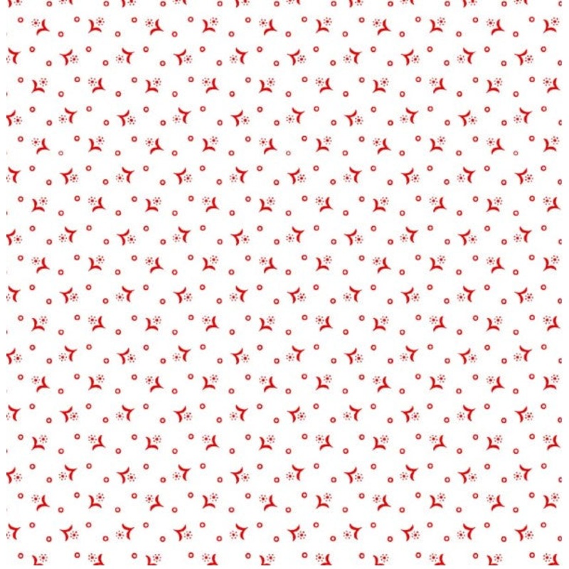 Tiny Calico Flower - Red/White