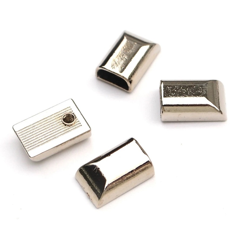 Zipper Cord Ends - 1/2 - 4 pack - Nickel