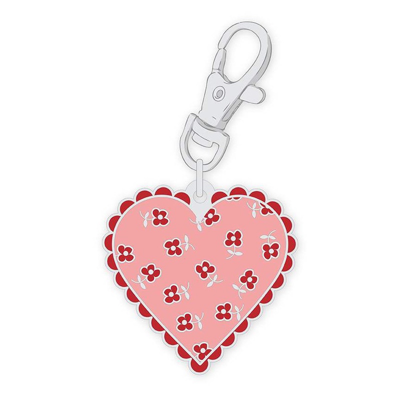 Bee Dots - Enamel Happy Charm - Heart