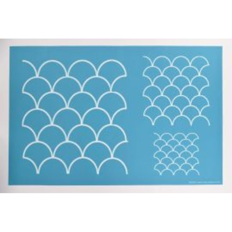 Clamshells Stencil - 3 Sizes