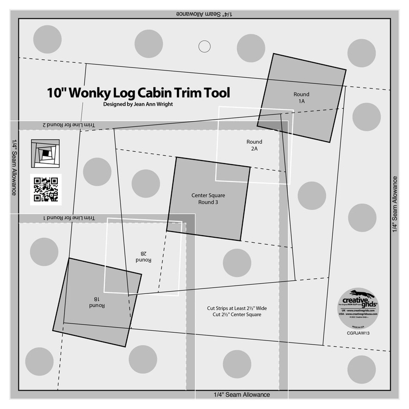 Non-Slip Ruler - 10x10 - Wonky Log Cabin Trim Tool