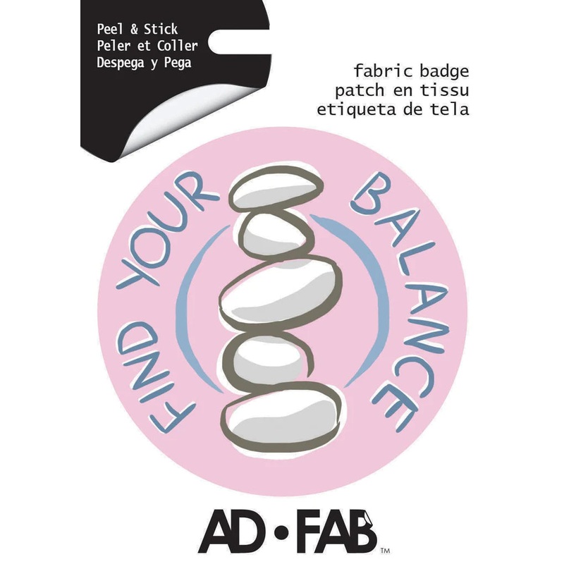Adhesive Fabric Badge - Find Your Balance