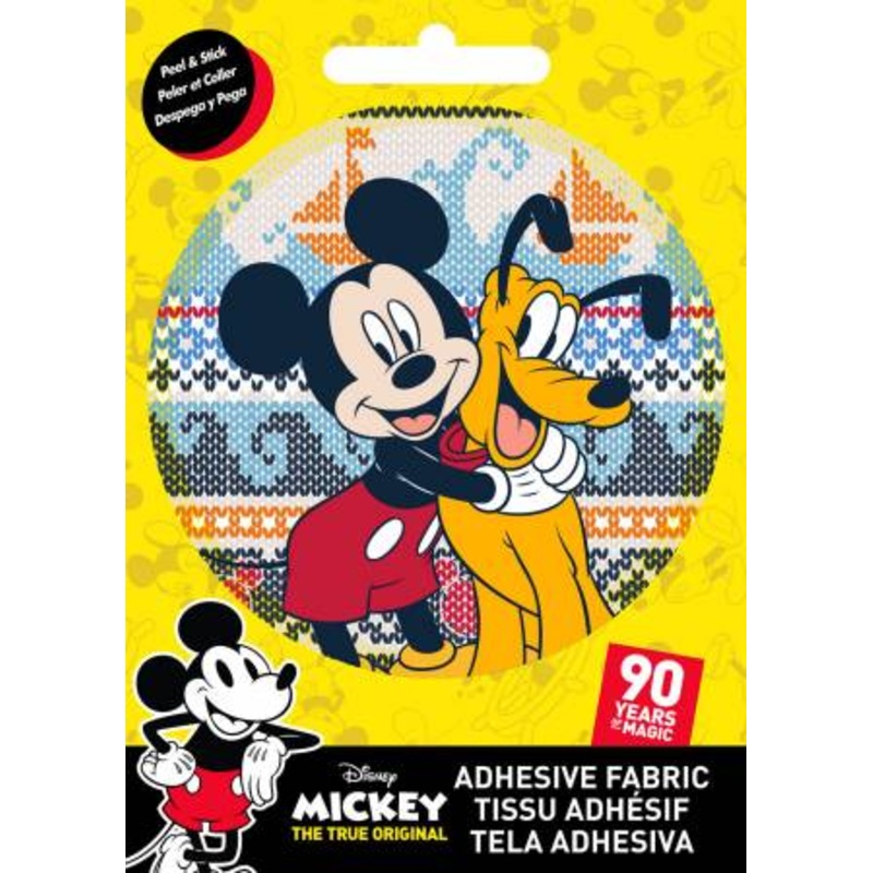 Adhesive Fabric Badge - Mickey and Pluto
