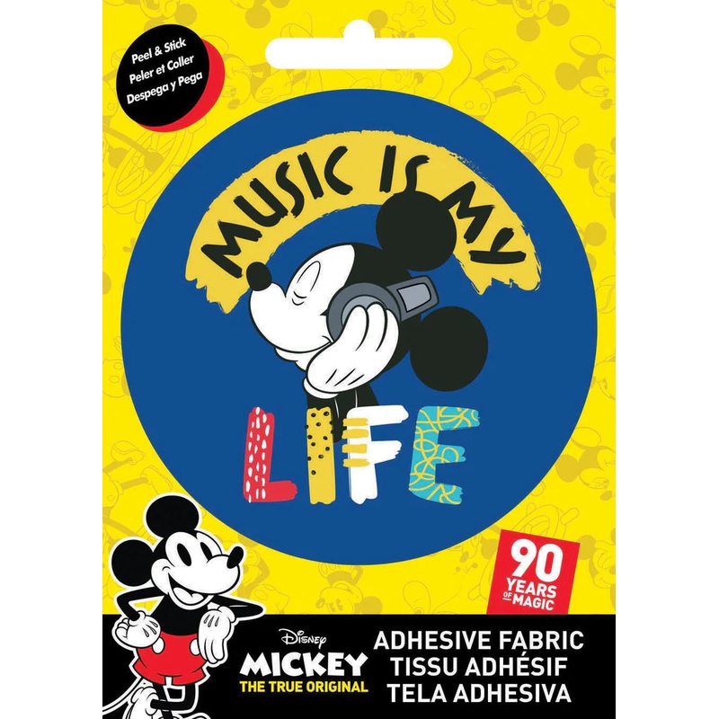 Adhesive Fabric Badge - Mickey Music