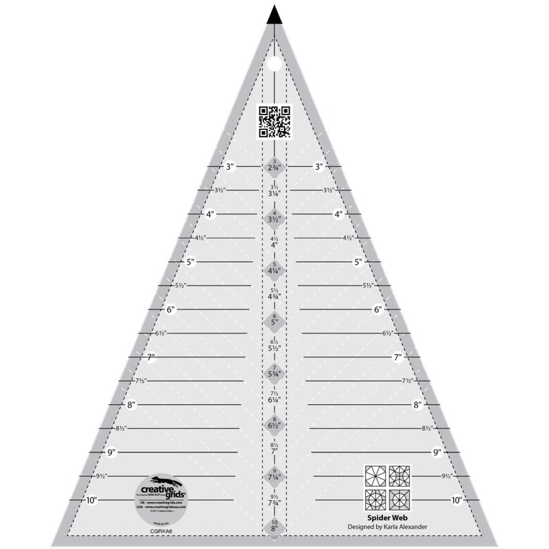 Non-Slip Ruler - 45 degree Spider Web - 11.5