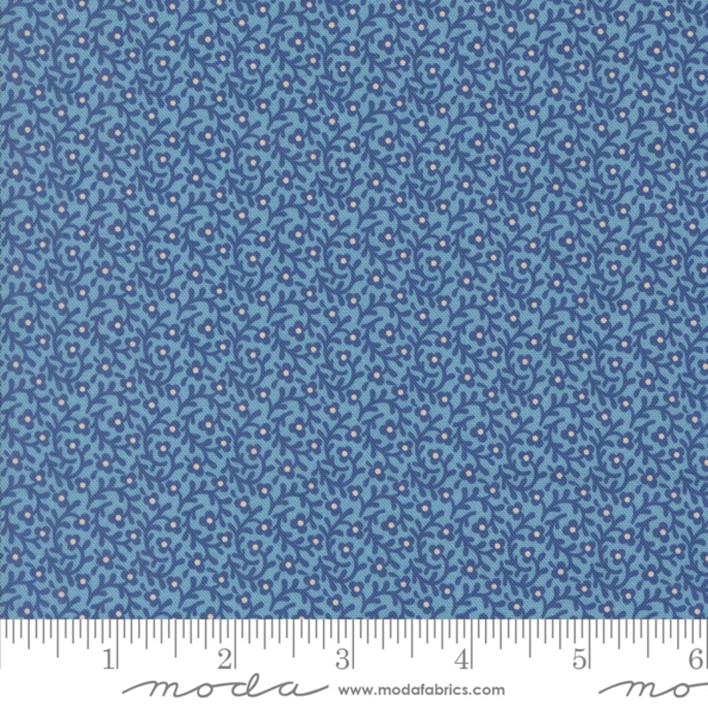 Sallys Stitches - Creeping Thyme Blenders Small Floral Vines - Prussian Blue