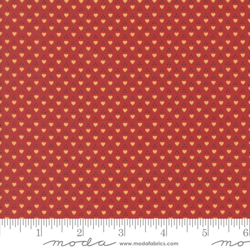 Sallys Stitches - Sweetheart Blenders Hearts Dot - Turkey Red