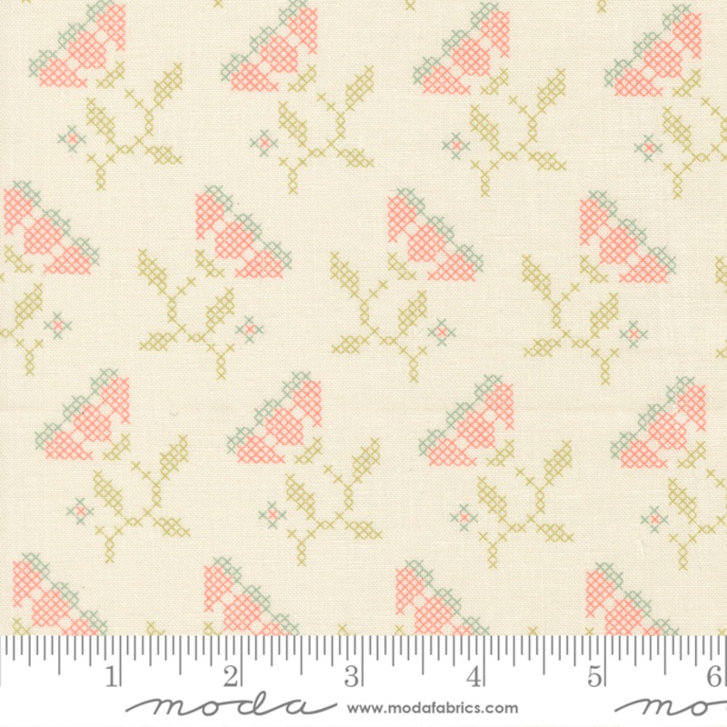 Sunbonnet - Cross Stitch Flower - Porcelain