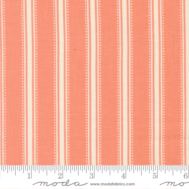 Sunbonnet - Dots and Stripes - Coral
