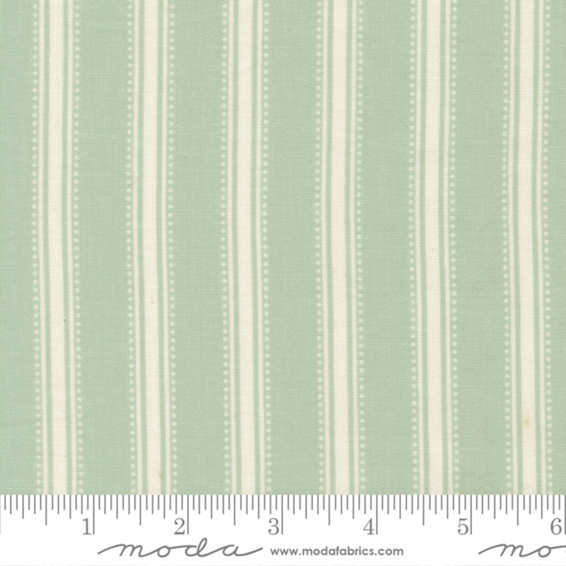 Sunbonnet - Dots and Stripes - Dusty Blue