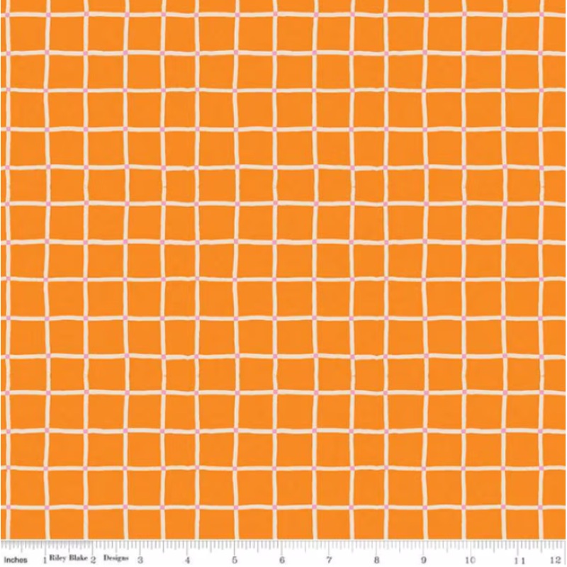 100 Aker Woods - Picnic Plaid - Orange