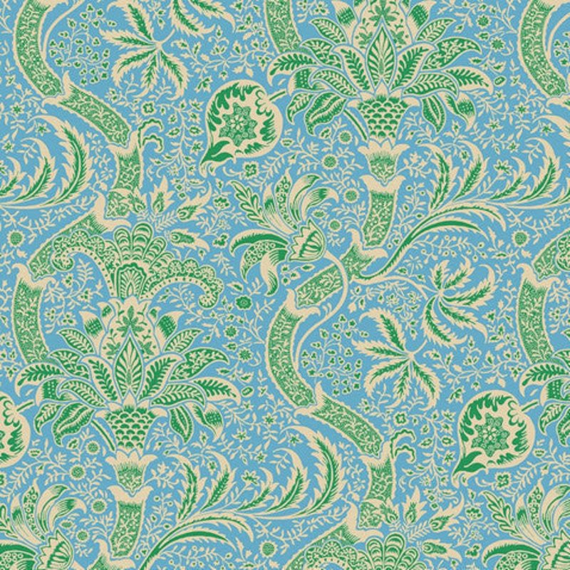 Kaffe x Morris & Co. - Indian - Aqua