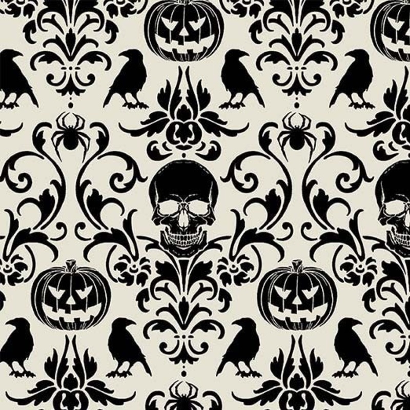 Boo-tiful - Spooky Damask - Cream