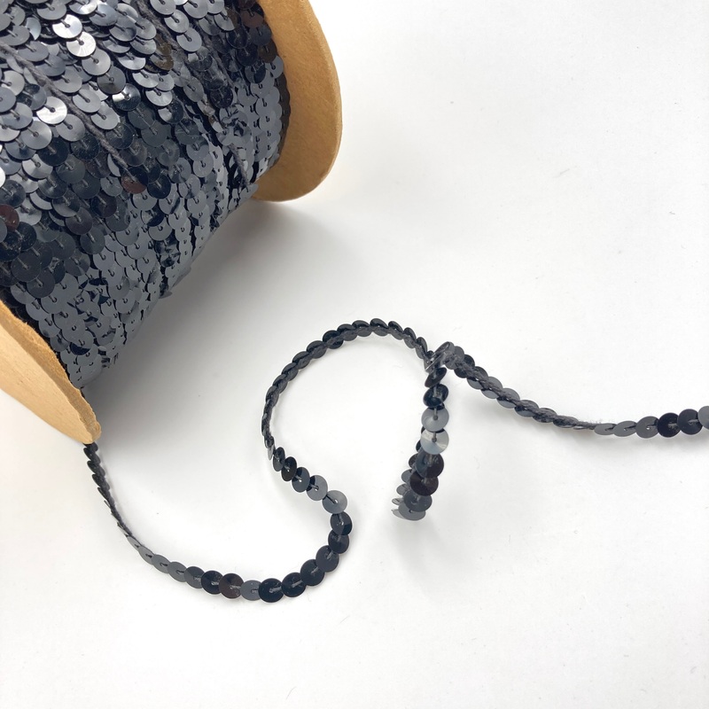 Black | Sequin Trim 1/4