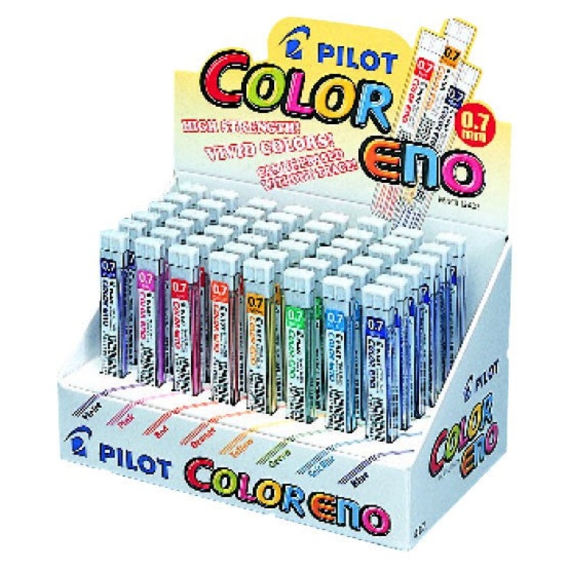 Replacement Leads For Pilot Color Eno Mechanical Pencils Display: Includes 48 Pilot Color Eno Mechanical Pencils, 0.7mm In The Countertop Display