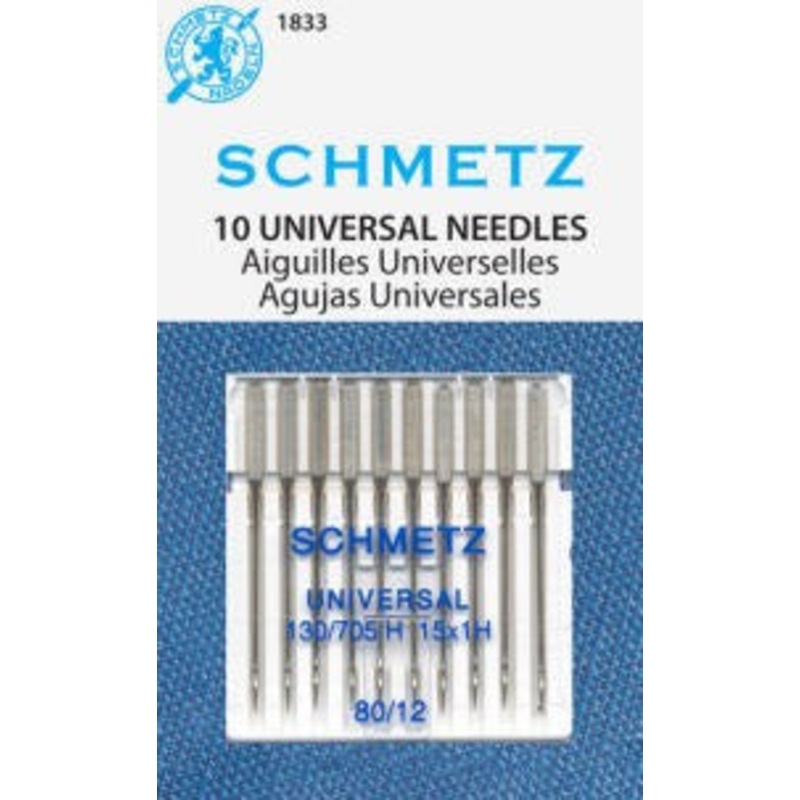 Schmetz Universal Needles, Size 12 x 10 count, (80/12)