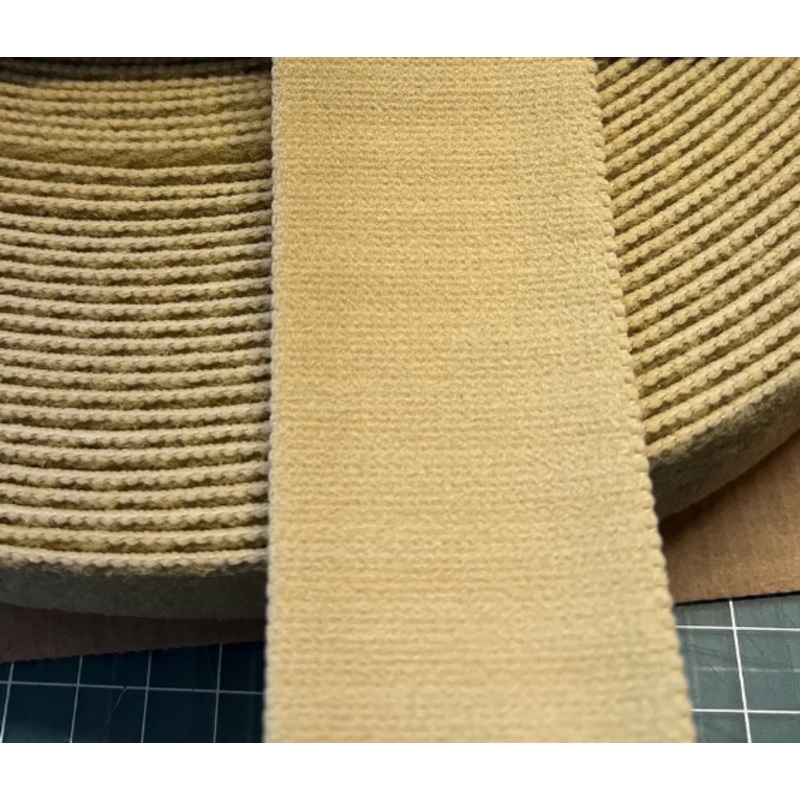 Sew-On Stretch VELCRObrand LOOP Side, Beige, 50mm x 36.6m