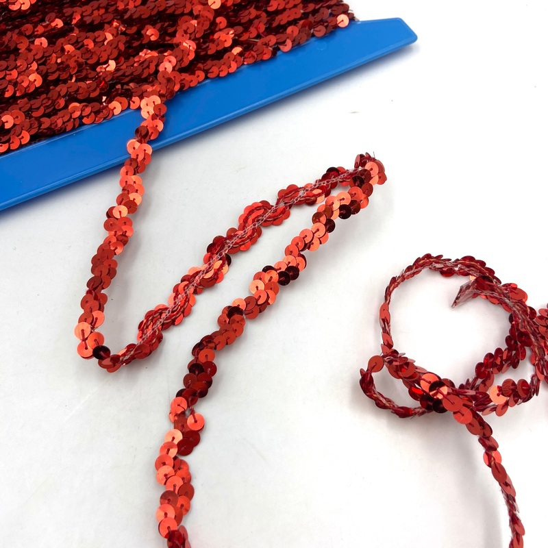 1/2 Red | Sequin Trim