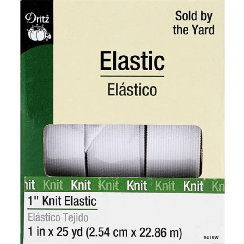 1 White | Dritz Knit Elastic | By the Yard