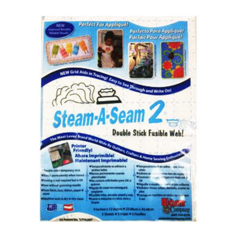 The Warm Company Steam-A-Seam 2, 9 X 12 (5 Sheets)
