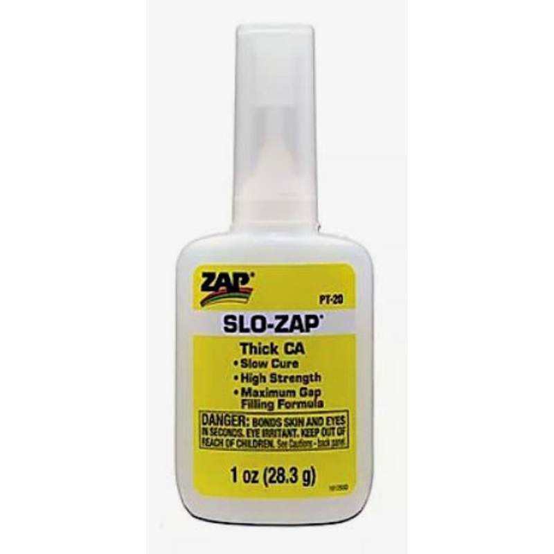 ZAP Slo-Gap Cyanoacrylates (CA) Thick Viscosity Gap Filler, 28.3g (1oz) CLEARANCE