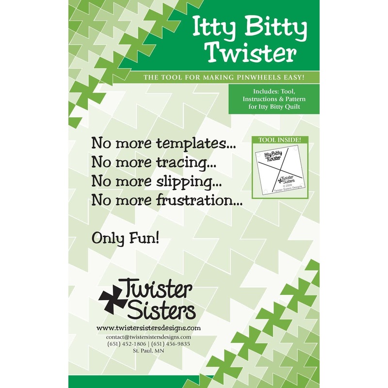 Twister Sisters Itty Bitty Twister Tool - Make Pinwheels Easily Without Templates, Tracing or Slipping!