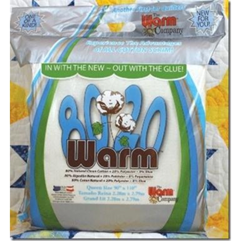 Warm 80/20 Battings, Queen Size: 90 (228cm) x 110 (279cm)