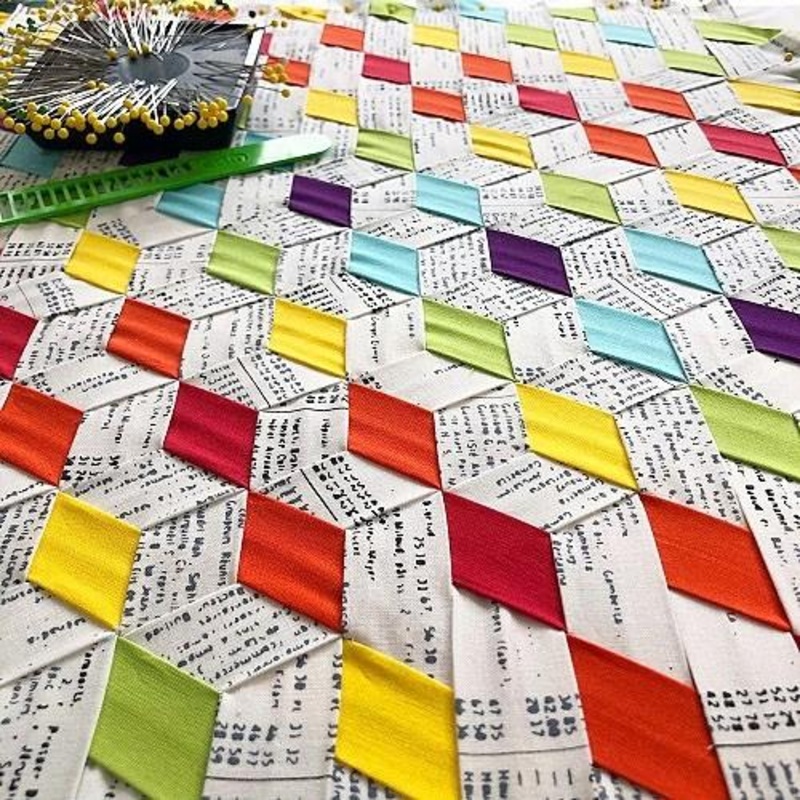 Wefty Woven Diamonds, Pattern By Tara J. Curtis, 16 x 19 CLEARANCE