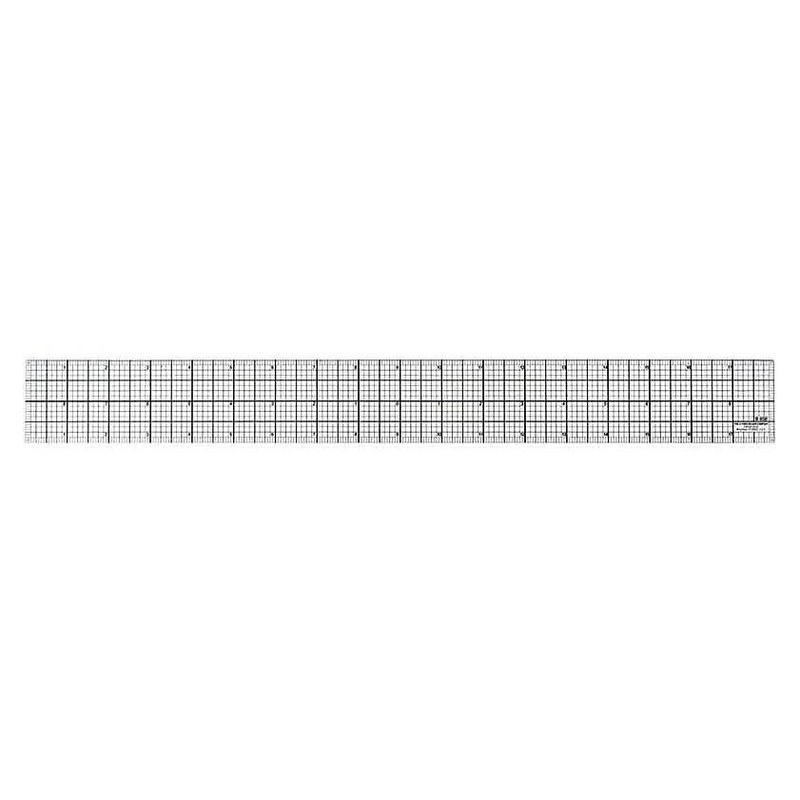 Westcott 8ths Graph Beveled C-Thru (Transparent) Rulers, Printed with Black Ink, 18