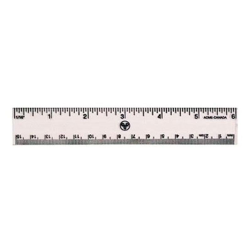 Westcott C-Thru Pocket-Style Transparent Plastic Ruler, 15cm/6