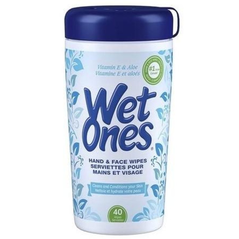 Wet Ones Vitamin E & Aloe Hand & Face Wipes (Gently Cleans Hands & Face - Great For Sensitive Skin!)