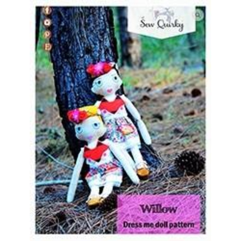 Willow Dress Me Doll Pattern by Sew Quirky CLEARANCE