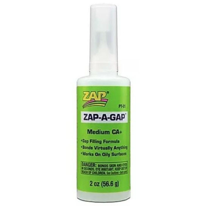 ZAP-A-GAP Cyanoacrylates (CA) Medium Viscosity Gap Filler, 56.6g (2oz) CLEARANCE