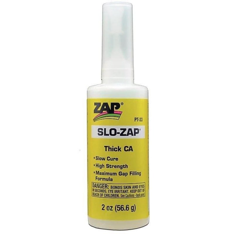 ZAP Slo-Gap Cyanoacrylates (CA) Thick Viscosity Gap Filler, 56.6g (2oz) CLEARANCE