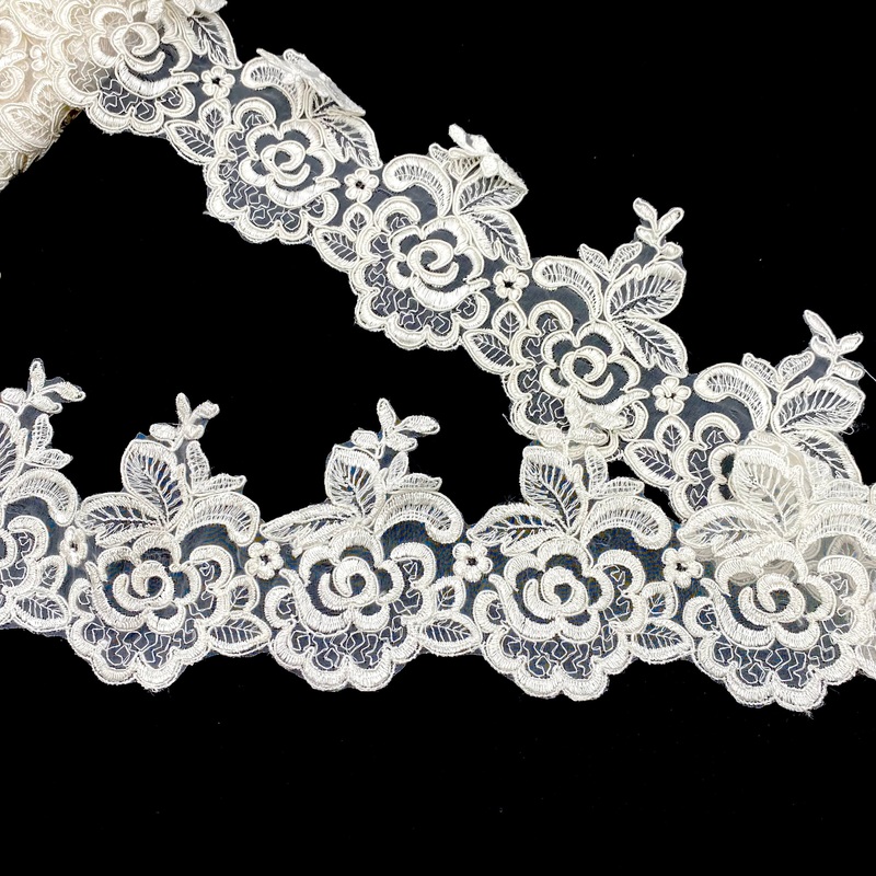 4 Lady Denny | Embroidered Mesh Corded Lace