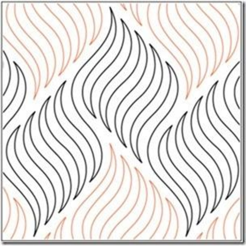 Time Warp, 14 Wide Longarm Pantograph Pattern - Single Row, 144 Long (Old Item#: QC00566)