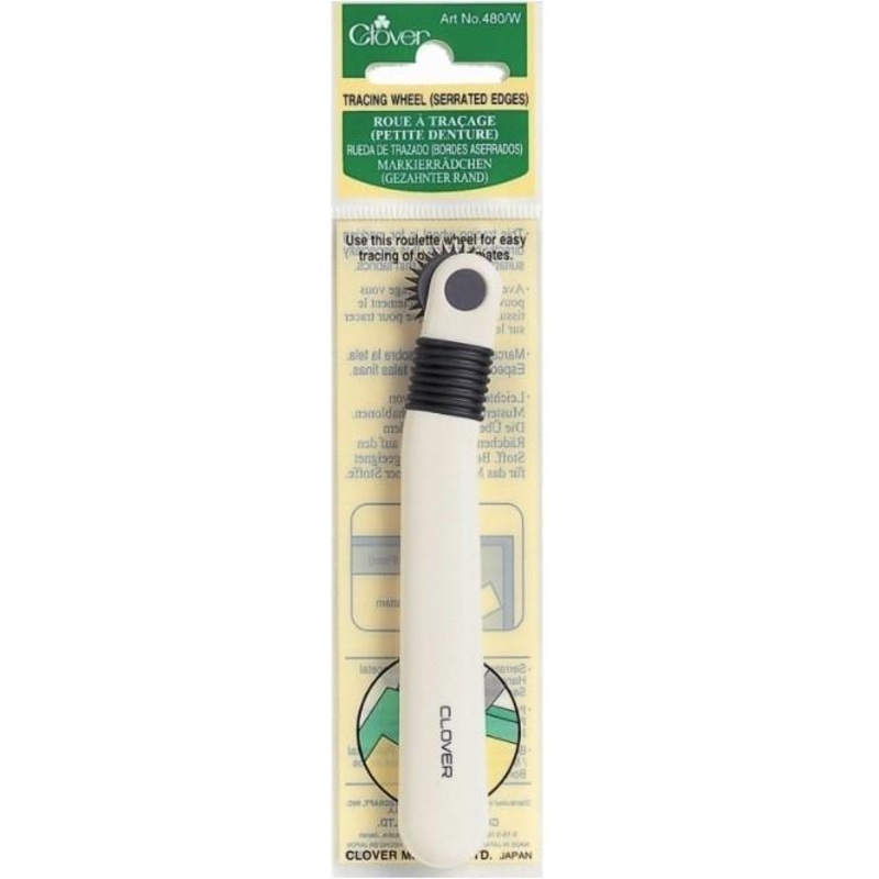 Tracing Wheel, Serrated Edges, White Soft Handle