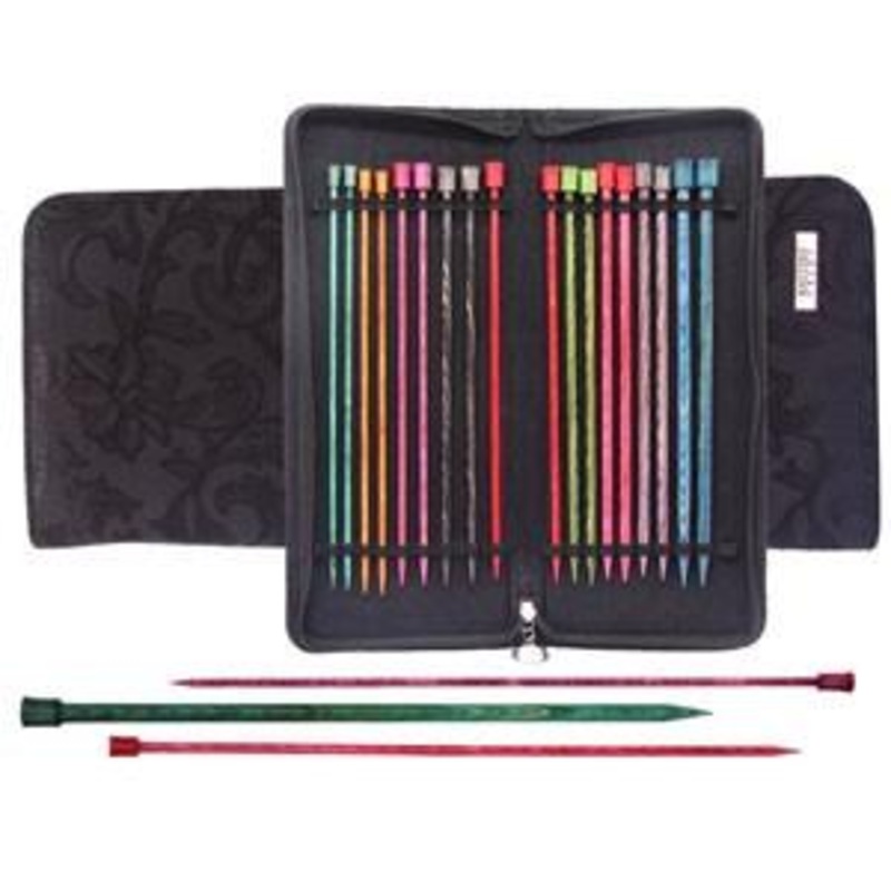 Knitters Pride Straight Needle Set 25cm (10) - Sizes 2.5, 4, 5, 6, 7, 8, 9, 10, 11 CLEARANCE