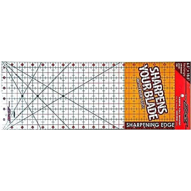 Sullivans Cutting Edge CLEAR Rulers, Non-Skid & Sharpens Your Blade, 6.5 x 18.5