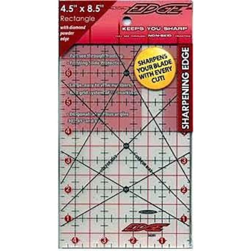 Sullivans Cutting Edge FROSTED Ruler, Non-Skid & Sharpens Your Blade, 4.5 x 8.5