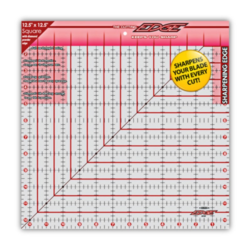 Sullivans Cutting Edge FROSTED Rulers, Non-Skid & Sharpens Your Blade,12.5 x 12.5